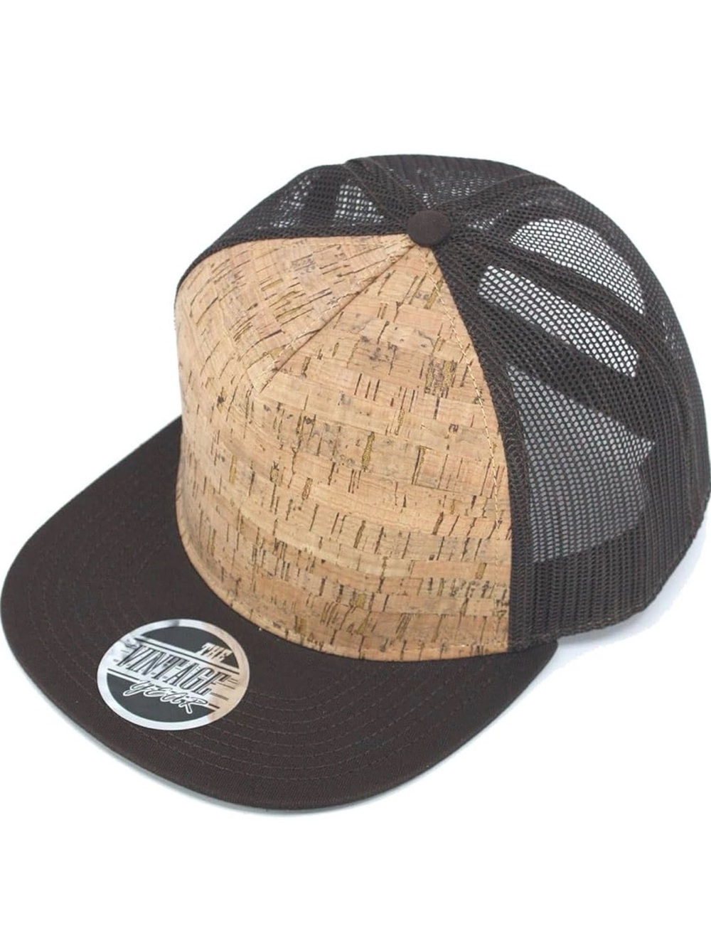 OTTO Cork Front Black Mesh Snapback Cap